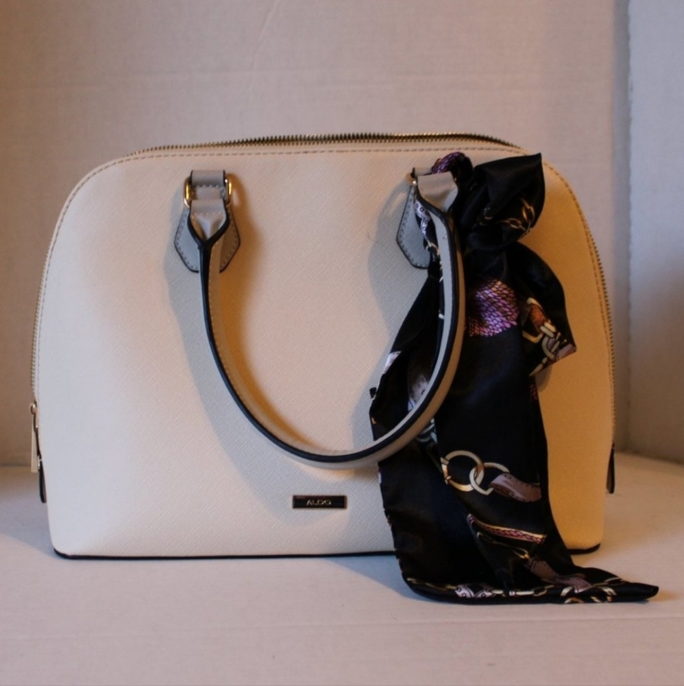 Aldo Ivory Handbag With Sash